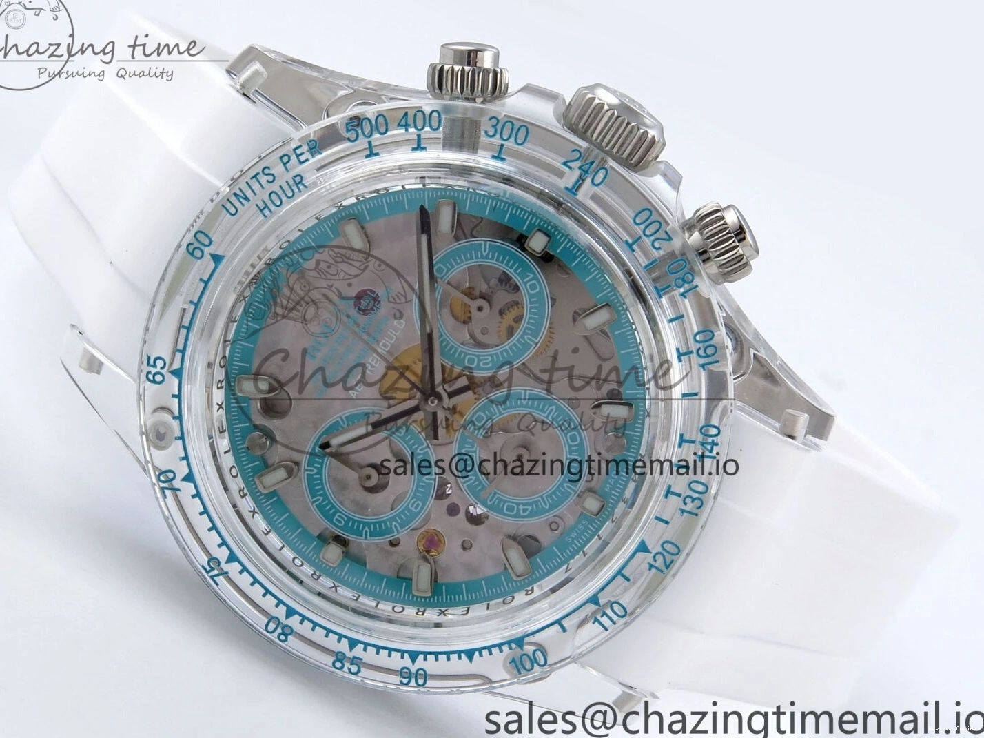 0131 Sophisticated Daytona AET Remould N6F 1:1 Best Edition Blue Dial on Rubber Strap SA 917